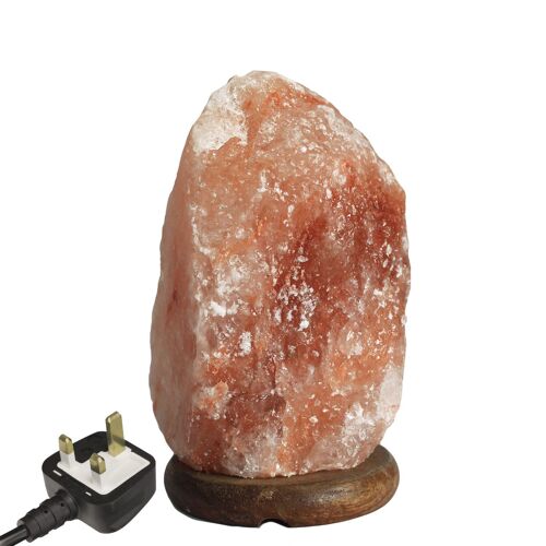 QSalt-12UK - Quality Natural Salt Lamp - & Base apx 2-3kg - Sold in 1x unit/s per outer