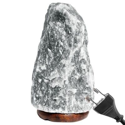 QSalt-13G - Lampada di sale naturale grigio dell'Himalaya - 3-5 kg ​​- Venduto in 1x unità per esterno