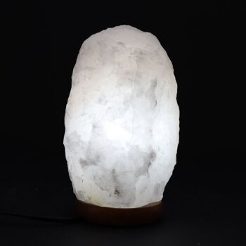 QSalt-13W - Lampe au sel de l'Himalaya Crystal Rock - & Base apx 3-5kg - Vendu en 1x unité/s par extérieur 3