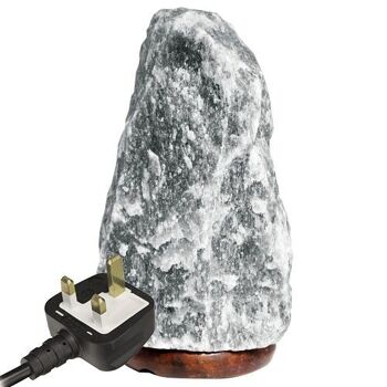 QSalt-26GUK - Lampe au sel gris de l'Himalaya - 1.5 - 2kg - Vendu en 1x unité/s par extérieur 1
