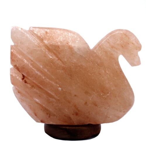 QSalt-205 - Crafted Salt Lamp - Swan 7x17x14 cm - Sold in 1x unit/s per outer