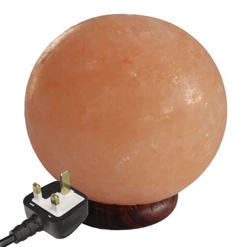 QSalt-27UK - Salt Lamp Ball - Big Wooden Base - Sold in 1x unit/s per outer