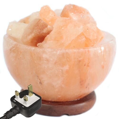 QSalt-62UK - Salt Fire Bowl and Chunks - 15cm x 9cm - Sold in 1x unit/s per outer