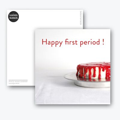 Happy Period Postkarte #Kuchen
