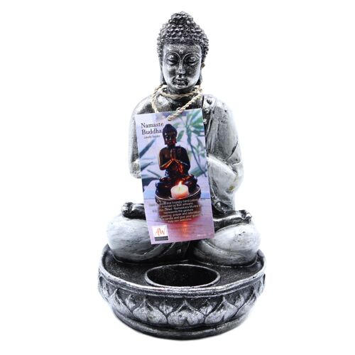 RBud-10 - Buddha Candle Holder - White - Medium - Sold in 1x unit/s per outer