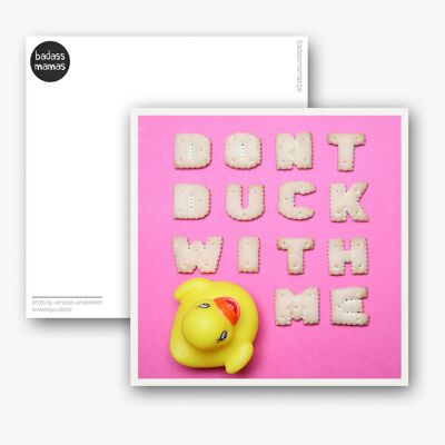 don't duck with me postcard