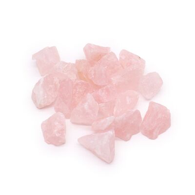 RCry-01 - Cristales crudos de cuarzo rosa 500 g - Vendido en 1 unidad/s por exterior