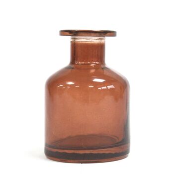 RDBot-08 - Flacon diffuseur à parfum rond Alchemist de 140 ml - Marron (bouchons vendus séparément) - Vendu en 6x unité/s par extérieur 1