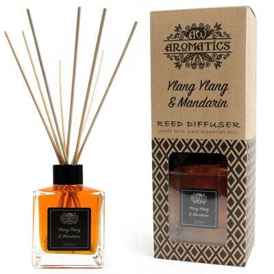 RDEO-08 - 200ml Ylang Ylang & Mandarin Essential Oil Reed Diffuser - Vendu en 1x unité/s par extérieur