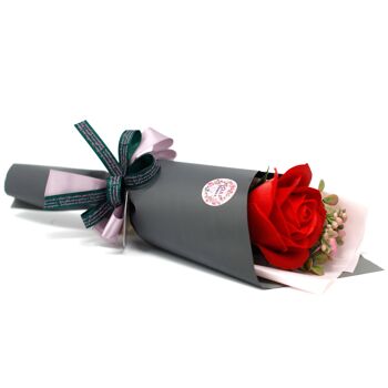 RRSF-06 - Fleur de savon prête à la vente au détail - Grand bouquet de roses - Vendu en 6x unité/s par extérieur 3