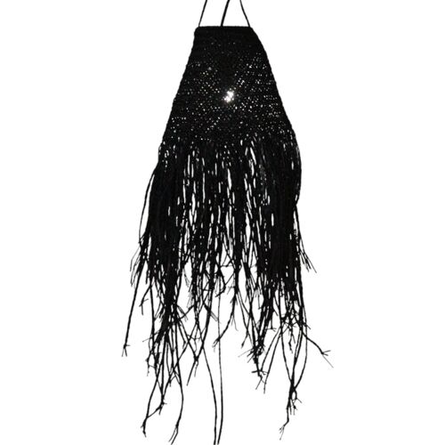 RTL-11 - Black Braided in Doum Suspension Lamp Shade - 20x15cm - Sold in 1x unit/s per outer