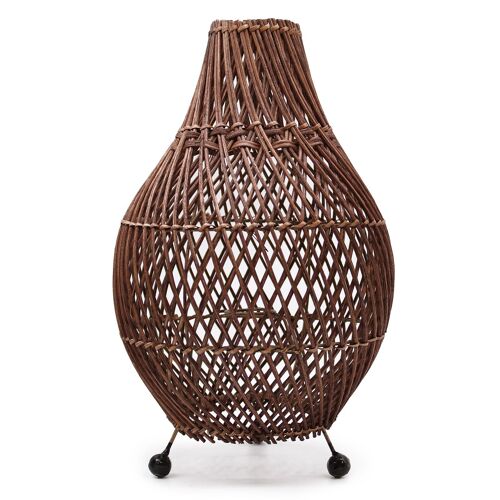 RTL-02 - Rattan Table Lamp - Dark Brown - Sold in 1x unit/s per outer