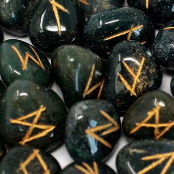 Rune-07 - Runes Stone Set in Pouch - Bloodstone - Vendu en 1x unité/s par extérieur 2