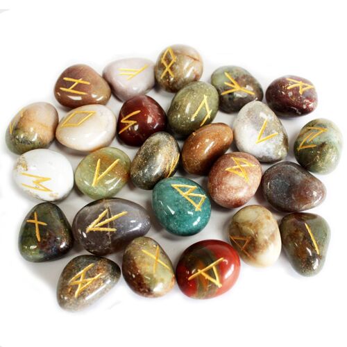 Rune-36 - Indian Runes in Pouch - Random Mix Stones & Signs - Sold in 1x unit/s per outer