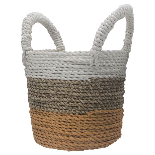 SBS-05 - Seagrass Basket Set - Orange / Natural / White - Sold in 1x unit/s per outer