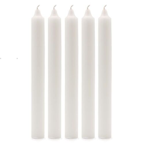 SCDC-04 - Bulk Solid Colour Dinner Candles - Rustic White - Sold in 100x unit/s per outer
