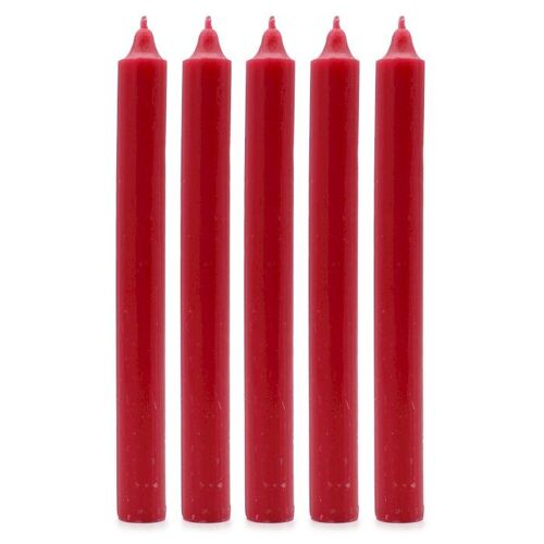 SCDC-01 - Bulk Solid Colour Dinner Candles - Rustic Red - Sold in 100x unit/s per outer