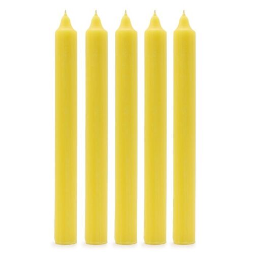 SCDC-03 - Bulk Solid Colour Dinner Candles - Rustic Lemon - Sold in 100x unit/s per outer