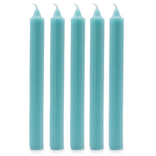 SCDC-09 - Bulk Solid Colour Dinner Candles - Rustic Aqua - Sold in 100x unit/s per outer