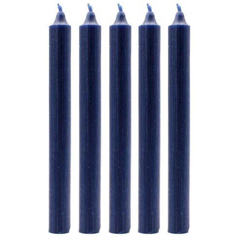 SCDC-08 - Bulk Solid Colour Dinner Candles - Rustic Navy - Sold in 100x unit/s per outer