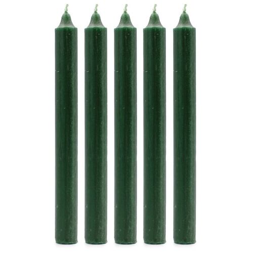 SCDC-10 - Bulk Solid Colour Dinner Candles - Rustic Holly Green - Sold in 100x unit/s per outer