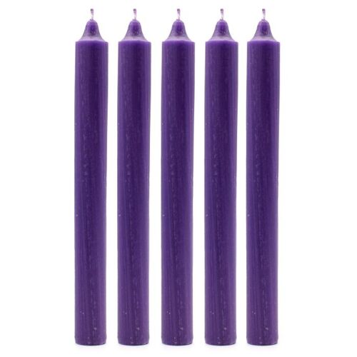 SCDC-11 - Bulk Solid Colour Dinner Candles - Rustic Purple - Sold in 100x unit/s per outer