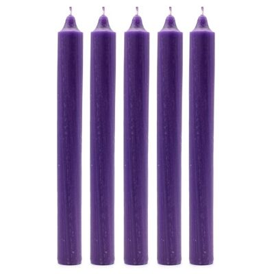 SCDC-11 - Candele da tavola in tinta unita sfuse - Viola rustico - Venduto in 100 unità/i per esterno