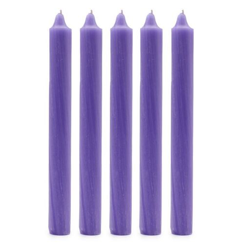 SCDC-14 - Bulk Solid Colour Dinner Candles - Rustic Lilac - Sold in 100x unit/s per outer