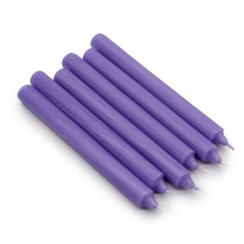 SCDC-14 - Bougies de dîner de couleur unie en vrac - Lilas rustique - Vendues en 100x unité/s par extérieur 2