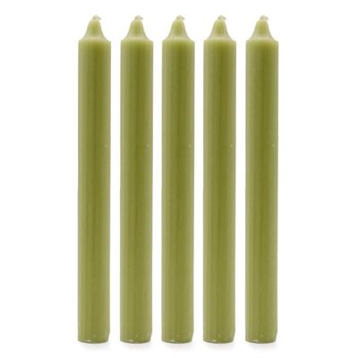 SCDC-15 - Candele da cena in tinta unita sfuse - Verde oliva rustico - Venduto in 100 unità/s per esterno