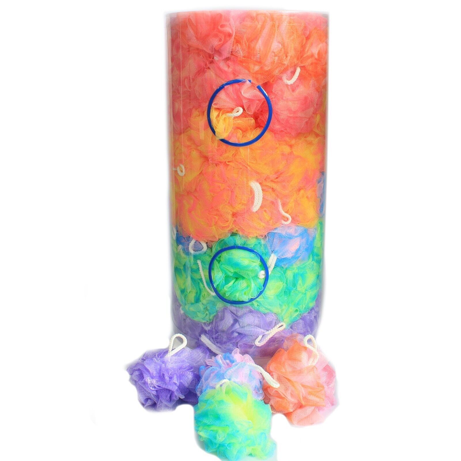 SCRDT-03 – Pretty Variegated Scrunchies 4 asst (Display Tube) – 40 g – Verkauft in 100 Einheiten pro Außenhülle