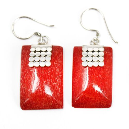 SEar-03 - Coral Style 925 Silver Earring - SQ Mini Discs - Sold in 1x unit/s per outer
