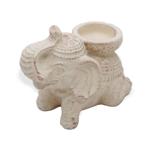 SCV-09 - Elephant Incense & Candle Holder (cream) - Sold in 1x unit/s per outer