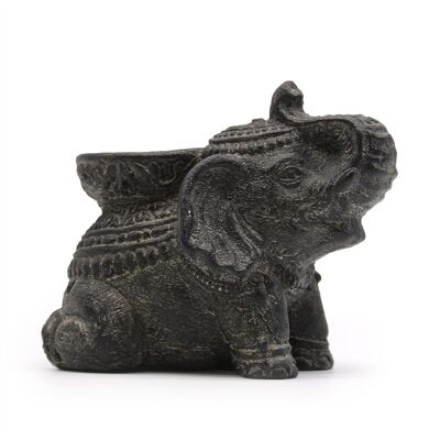 SCV-10 - Portavelas y incienso de elefante - Negro antiguo - Se vende en 1x unidad/s por exterior