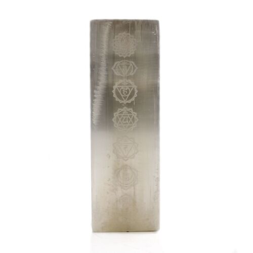 SelBL-01UK - Selenite Block Lamp 25cm - Chakra (UK) - Sold in 1x unit/s per outer