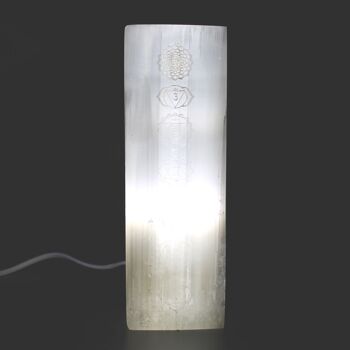 SelBL-01 - Lampe bloc de sélénite 25 cm - Chakra - Vendu en 1x unité/s par extérieur 3