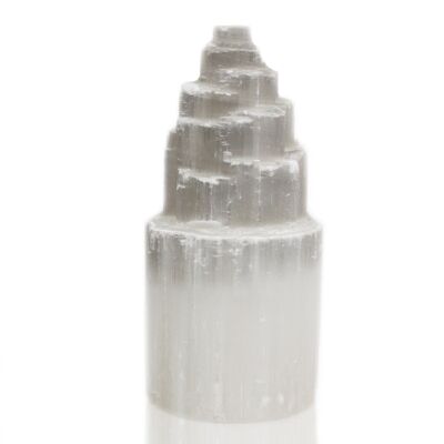 SelLp-02 – Turmlampe aus natürlichem Selenit – 20 cm – Verkauft in 1x Einheit/en pro Außenteil