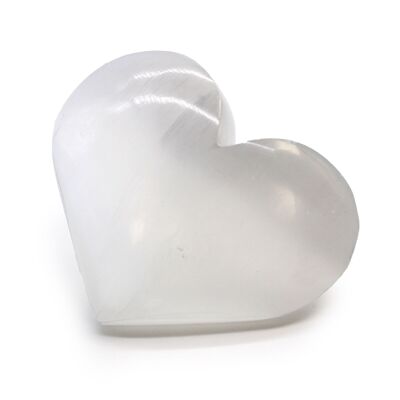 SelW-09 - Corazón de selenita - 5-6 cm - Vendido a 1x unidad/es por exterior