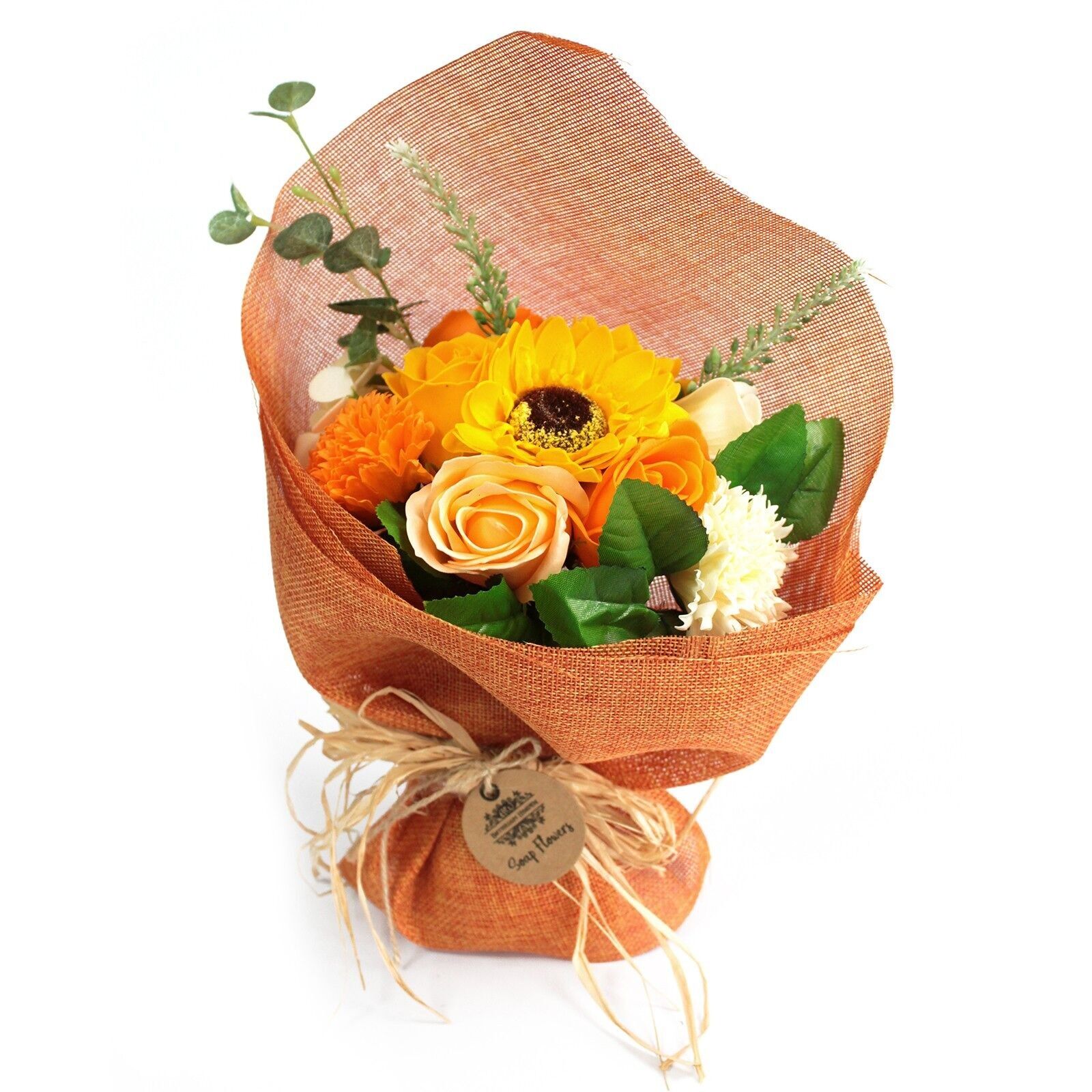 SFB-01 - Standing Soap Flower Bouquet - Orange - Sold in 1x unit/s per outer