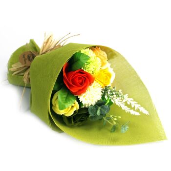 SFB-05 - Bouquet de fleurs de savon sur pied - Vert jaune - Vendu en 1x unité/s par extérieur 2