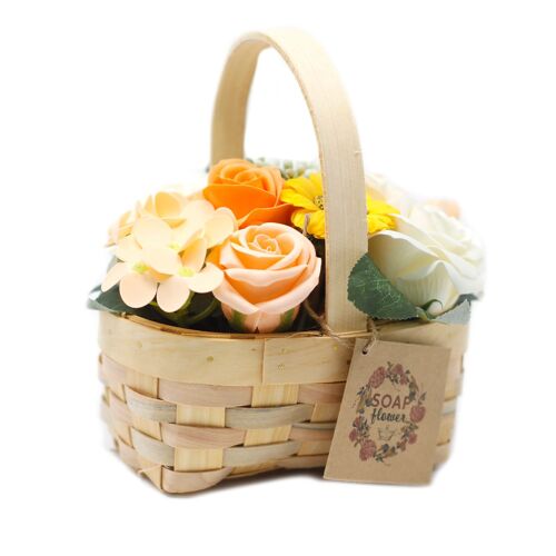 SFB-17 - Medium Orange Bouquet in Wicker Basket - Sold in 1x unit/s per outer