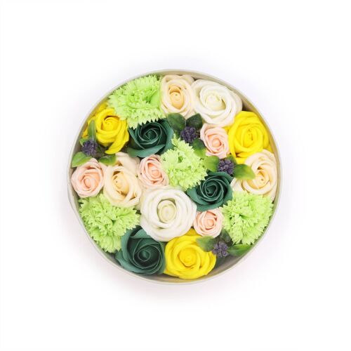 SFBX-04 - Round Box - Spring Celebrations - Yellow & Greens - Sold in 1x unit/s per outer