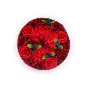 SFBX-06 - Boîte ronde - Roses rouges classiques - Vendu en 1x unité/s par extérieur 1