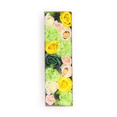 SFBX-18 - Caja larga - Celebraciones de primavera - Amarillo y verde - Se vende en 1x unidad/s por exterior