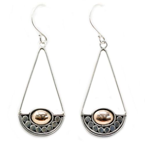 SGJ-04 - Silver & Gold Earring - Luna Balance - Sold in 1x unit/s per outer