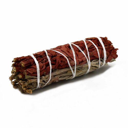 SmudgeS-53 - Smudge Stick - White Sage and Dragon's Blood 10cm - Sold in 1x unit/s per outer