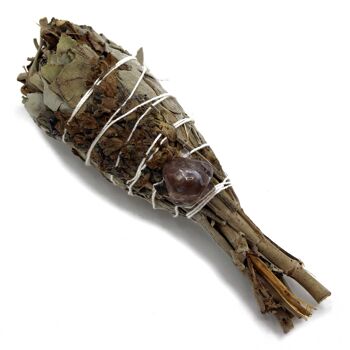 SmudgeS-57 - Smudge Stick - Torche de sauge de guérison spirituelle (Améthyste) 10 cm - Vendu en 1x unité/s par extérieur 3