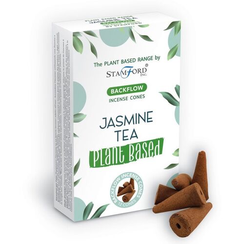 SPBBF-02 - Plant Based Backflow Incense Cones - Jasmine Tea - Sold in 6x unit/s per outer