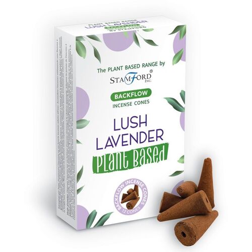 SPBBF-03 - Plant Based Backflow Incense Cones - Lush Lavender - Sold in 6x unit/s per outer