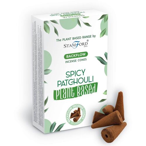 SPBBF-05 - Plant Based Backflow Incense Cones - Spicy Patchouli - Sold in 6x unit/s per outer